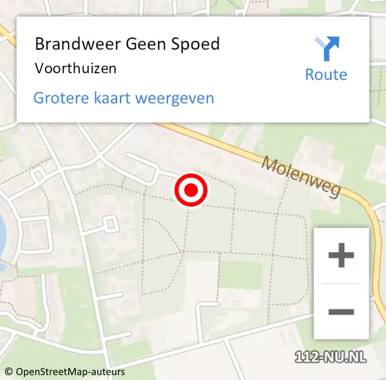 Locatie op kaart van de 112 melding: Brandweer Geen Spoed Naar Voorthuizen op 13 februari 2023 05:17