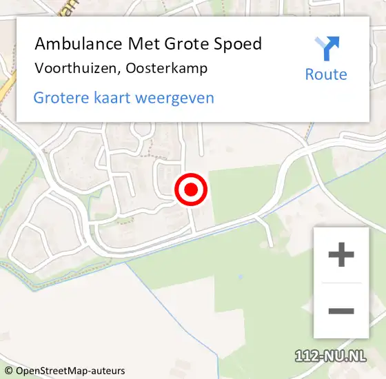 Locatie op kaart van de 112 melding: Ambulance Met Grote Spoed Naar Voorthuizen, Oosterkamp op 13 februari 2023 11:08