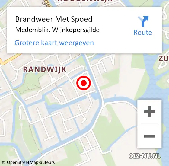 Locatie op kaart van de 112 melding: Brandweer Met Spoed Naar Medemblik, Wijnkopersgilde op 13 februari 2023 11:55