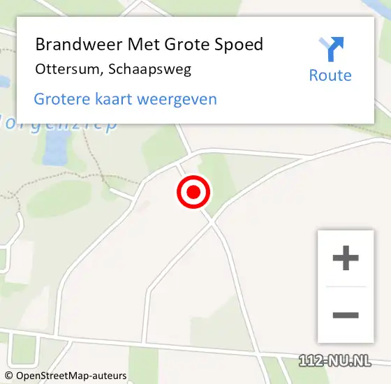 Locatie op kaart van de 112 melding: Brandweer Met Grote Spoed Naar Ottersum, Schaapsweg op 13 februari 2023 15:39