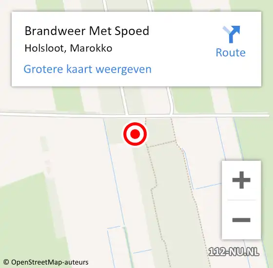 Locatie op kaart van de 112 melding: Brandweer Met Spoed Naar Holsloot, Marokko op 13 februari 2023 17:16