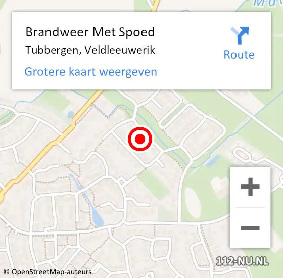 Locatie op kaart van de 112 melding: Brandweer Met Spoed Naar Tubbergen, Veldleeuwerik op 14 februari 2023 07:41