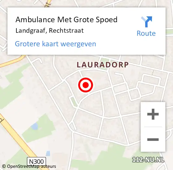 Locatie op kaart van de 112 melding: Ambulance Met Grote Spoed Naar Landgraaf, Rechtstraat op 15 augustus 2014 15:31