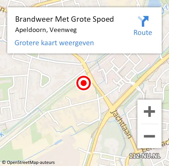 Locatie op kaart van de 112 melding: Brandweer Met Grote Spoed Naar Apeldoorn, Veenweg op 15 februari 2023 18:35