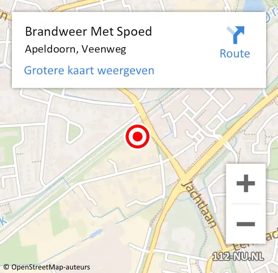 Locatie op kaart van de 112 melding: Brandweer Met Spoed Naar Apeldoorn, Veenweg op 15 februari 2023 19:18