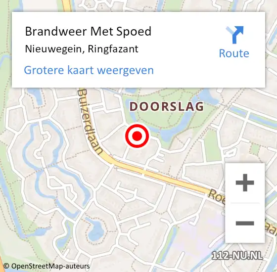 Locatie op kaart van de 112 melding: Brandweer Met Spoed Naar Nieuwegein, Ringfazant op 15 februari 2023 23:16