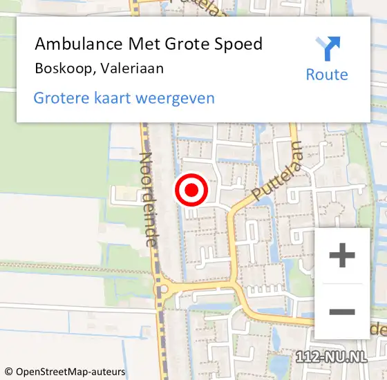 Locatie op kaart van de 112 melding: Ambulance Met Grote Spoed Naar Boskoop, Valeriaan op 16 februari 2023 00:28