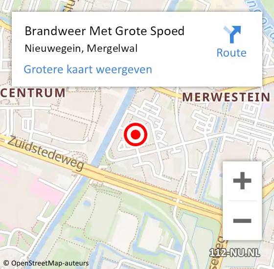 Locatie op kaart van de 112 melding: Brandweer Met Grote Spoed Naar Nieuwegein, Mergelwal op 16 februari 2023 04:24