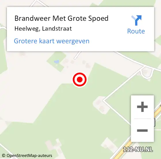 Locatie op kaart van de 112 melding: Brandweer Met Grote Spoed Naar Heelweg, Landstraat op 16 februari 2023 19:28