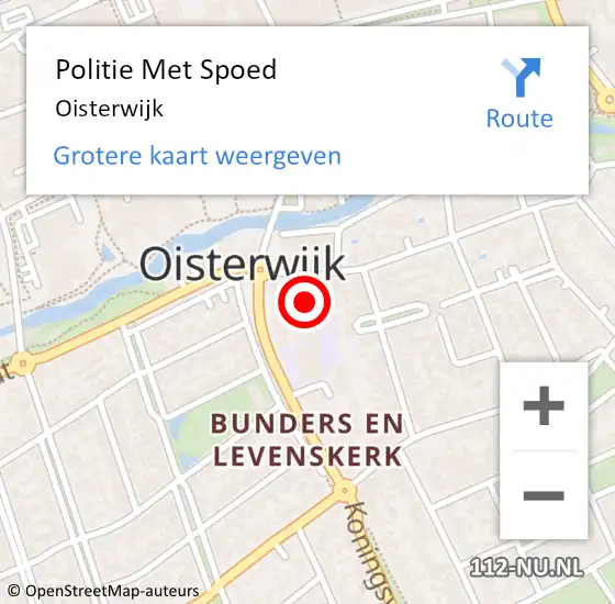 Locatie op kaart van de 112 melding: Politie Met Spoed Naar Oisterwijk op 17 februari 2023 06:18