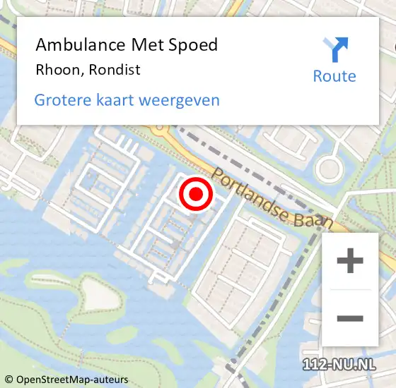 Locatie op kaart van de 112 melding: Ambulance Met Spoed Naar Rhoon, Rondist op 17 februari 2023 10:17