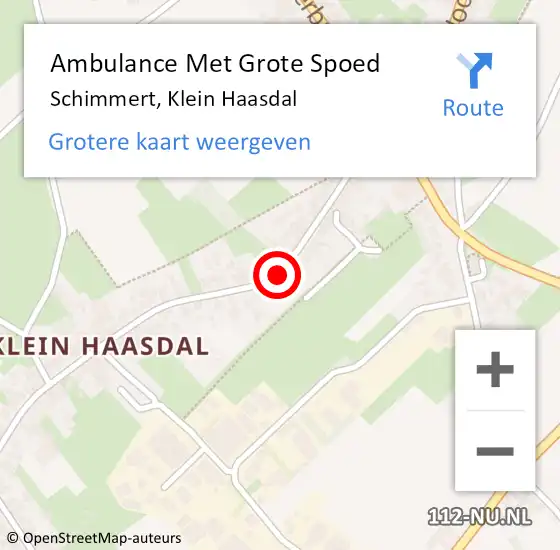 Locatie op kaart van de 112 melding: Ambulance Met Grote Spoed Naar Schimmert, Klein Haasdal op 15 augustus 2014 22:31