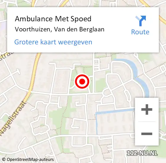 Locatie op kaart van de 112 melding: Ambulance Met Spoed Naar Voorthuizen, Van den Berglaan op 17 februari 2023 18:30