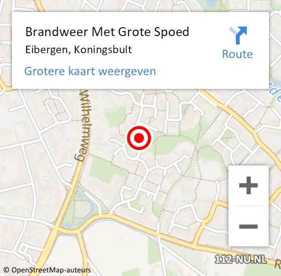 Locatie op kaart van de 112 melding: Brandweer Met Grote Spoed Naar Eibergen, Koningsbult op 17 februari 2023 19:44