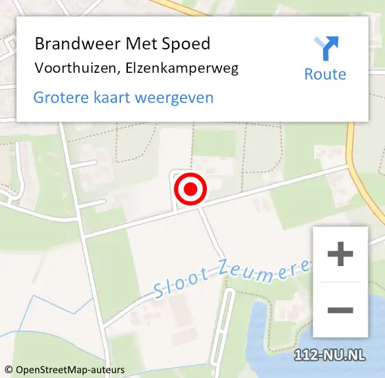 Locatie op kaart van de 112 melding: Brandweer Met Spoed Naar Voorthuizen, Elzenkamperweg op 17 februari 2023 23:31