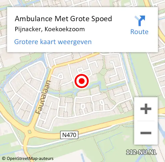 Locatie op kaart van de 112 melding: Ambulance Met Grote Spoed Naar Pijnacker, Koekoekzoom op 18 februari 2023 08:53