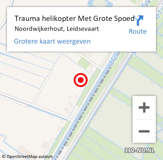 Locatie op kaart van de 112 melding: Trauma helikopter Met Grote Spoed Naar Noordwijkerhout, Leidsevaart op 19 februari 2023 02:23