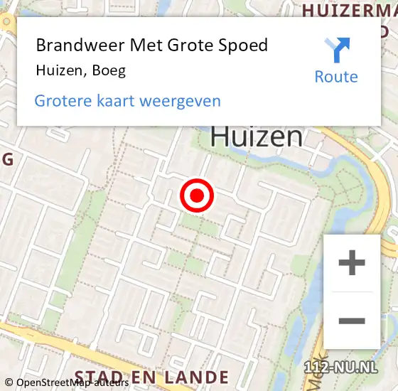 Locatie op kaart van de 112 melding: Brandweer Met Grote Spoed Naar Huizen, Boeg op 19 februari 2023 04:15