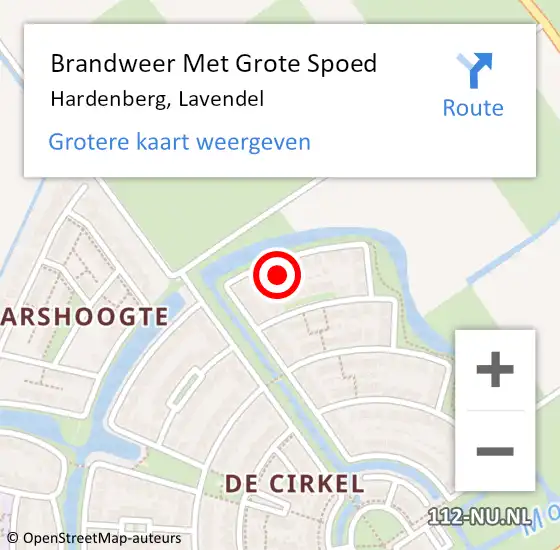 Locatie op kaart van de 112 melding: Brandweer Met Grote Spoed Naar Hardenberg, Lavendel op 19 februari 2023 09:07