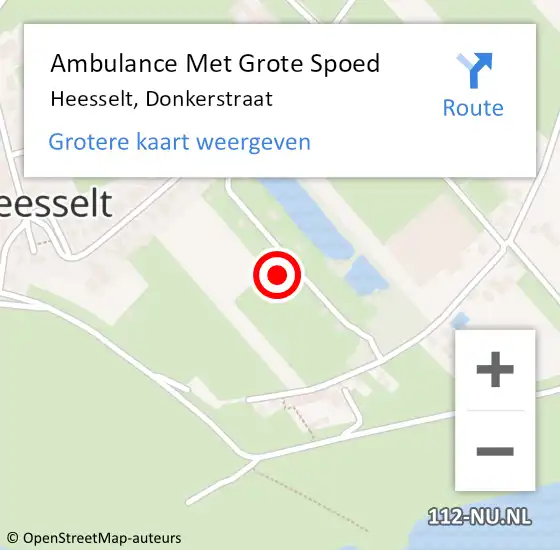 Locatie op kaart van de 112 melding: Ambulance Met Grote Spoed Naar Heesselt, Donkerstraat op 19 februari 2023 12:26