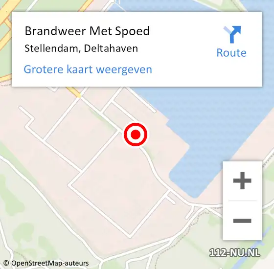 Locatie op kaart van de 112 melding: Brandweer Met Spoed Naar Stellendam, Deltahaven op 19 februari 2023 13:36
