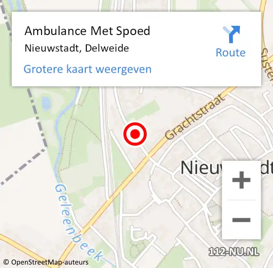Locatie op kaart van de 112 melding: Ambulance Met Spoed Naar Nieuwstadt, Delweide op 19 februari 2023 19:52