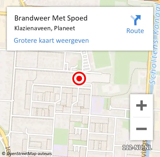 Locatie op kaart van de 112 melding: Brandweer Met Spoed Naar Klazienaveen, Planeet op 19 februari 2023 21:56