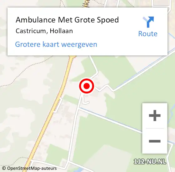 Locatie op kaart van de 112 melding: Ambulance Met Grote Spoed Naar Castricum, Hollaan op 20 februari 2023 07:46