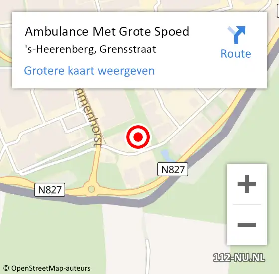 Locatie op kaart van de 112 melding: Ambulance Met Grote Spoed Naar 's-Heerenberg, Grensstraat op 20 februari 2023 10:17