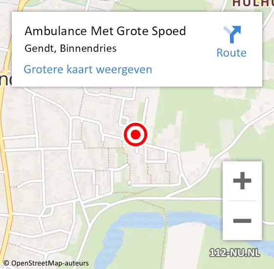 Locatie op kaart van de 112 melding: Ambulance Met Grote Spoed Naar Gendt, Binnendries op 20 februari 2023 10:31