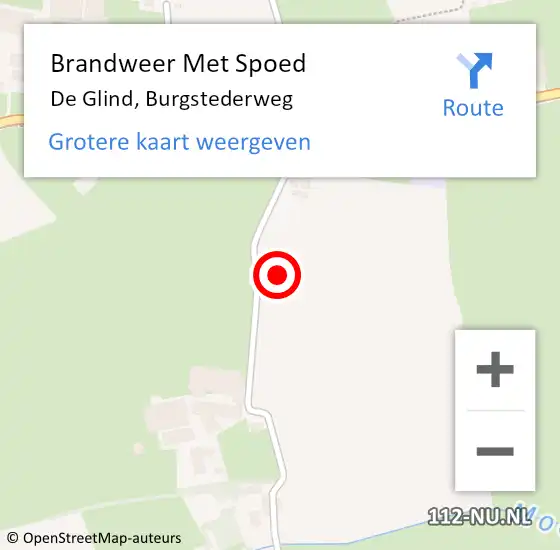 Locatie op kaart van de 112 melding: Brandweer Met Spoed Naar De Glind, Burgstederweg op 20 februari 2023 13:24