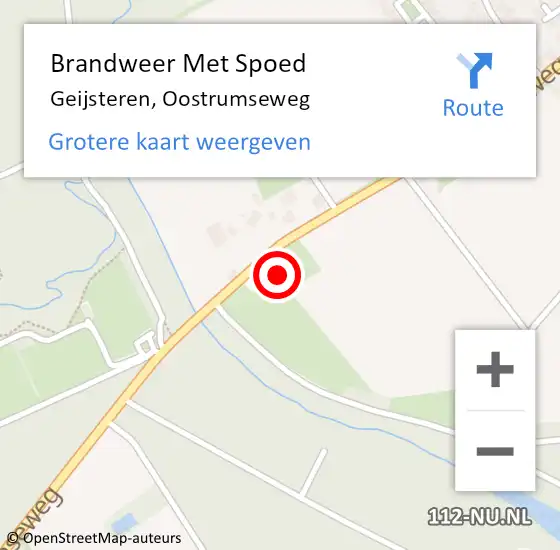 Locatie op kaart van de 112 melding: Brandweer Met Spoed Naar Geijsteren, Oostrumseweg op 20 februari 2023 17:00
