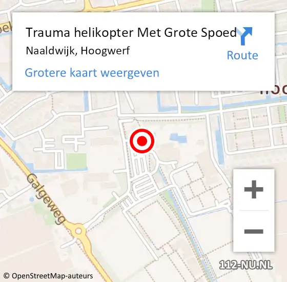 Locatie op kaart van de 112 melding: Trauma helikopter Met Grote Spoed Naar Naaldwijk, Hoogwerf op 20 februari 2023 21:22