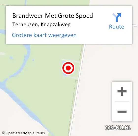 Locatie op kaart van de 112 melding: Brandweer Met Grote Spoed Naar Terneuzen, Knapzakweg op 21 februari 2023 12:35