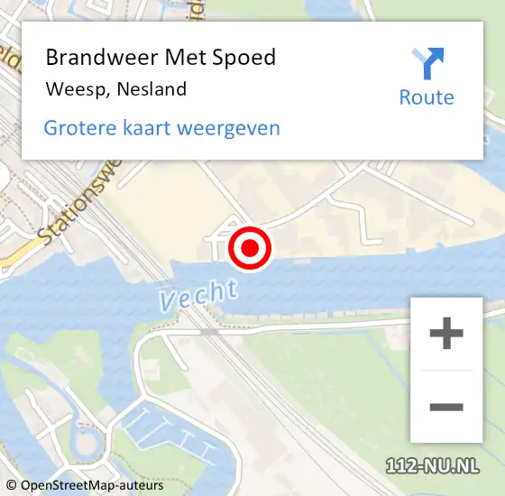 Locatie op kaart van de 112 melding: Brandweer Met Spoed Naar Weesp, Nesland op 21 februari 2023 13:14