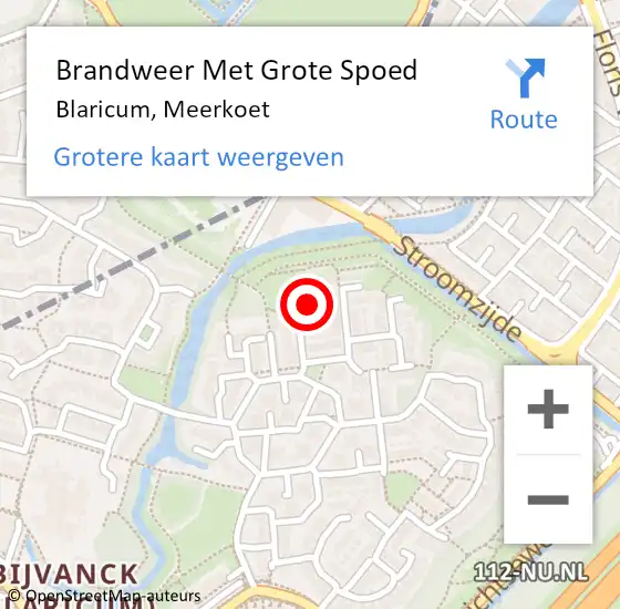 Locatie op kaart van de 112 melding: Brandweer Met Grote Spoed Naar Blaricum, Meerkoet op 21 februari 2023 15:52