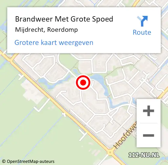 Locatie op kaart van de 112 melding: Brandweer Met Grote Spoed Naar Mijdrecht, Roerdomp op 22 februari 2023 03:13