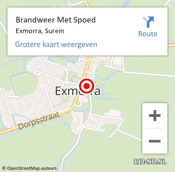 Locatie op kaart van de 112 melding: Brandweer Met Spoed Naar Exmorra, Surein op 22 februari 2023 07:25