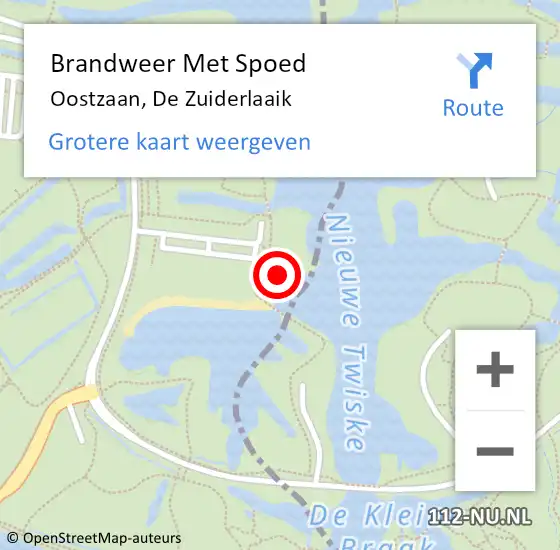 Locatie op kaart van de 112 melding: Brandweer Met Spoed Naar Oostzaan, De Zuiderlaaik op 22 februari 2023 17:06