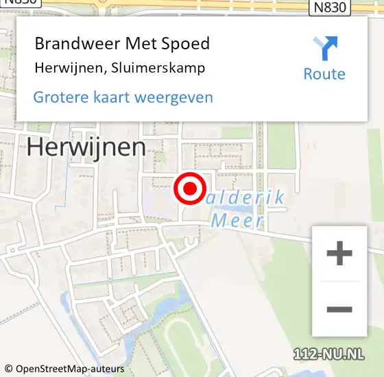 Locatie op kaart van de 112 melding: Brandweer Met Spoed Naar Herwijnen, Sluimerskamp op 22 februari 2023 18:25