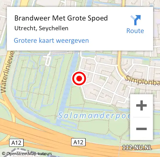 Locatie op kaart van de 112 melding: Brandweer Met Grote Spoed Naar Utrecht, Seychellen op 22 februari 2023 19:41