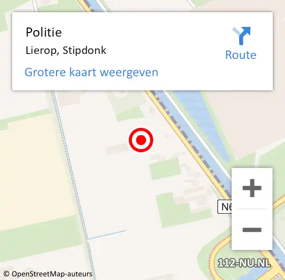 Locatie op kaart van de 112 melding: Politie Lierop, Stipdonk op 22 februari 2023 20:52