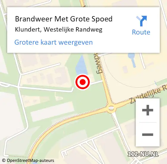 Locatie op kaart van de 112 melding: Brandweer Met Grote Spoed Naar Klundert, Westelijke Randweg op 23 februari 2023 10:20