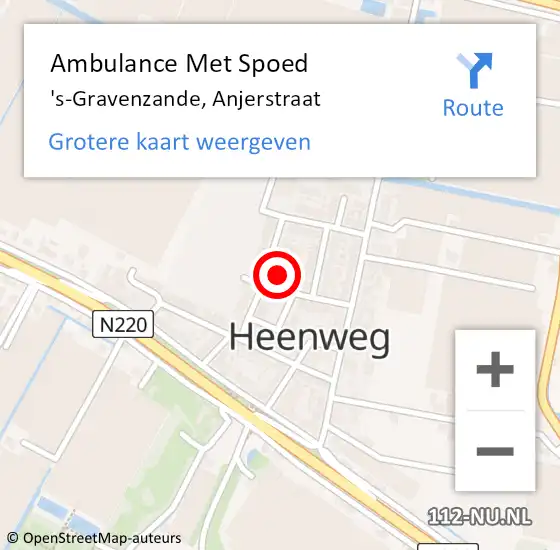 Locatie op kaart van de 112 melding: Ambulance Met Spoed Naar 's-Gravenzande, Anjerstraat op 23 februari 2023 11:25