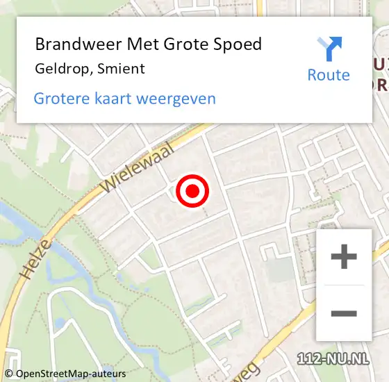 Locatie op kaart van de 112 melding: Brandweer Met Grote Spoed Naar Geldrop, Smient op 23 februari 2023 19:12