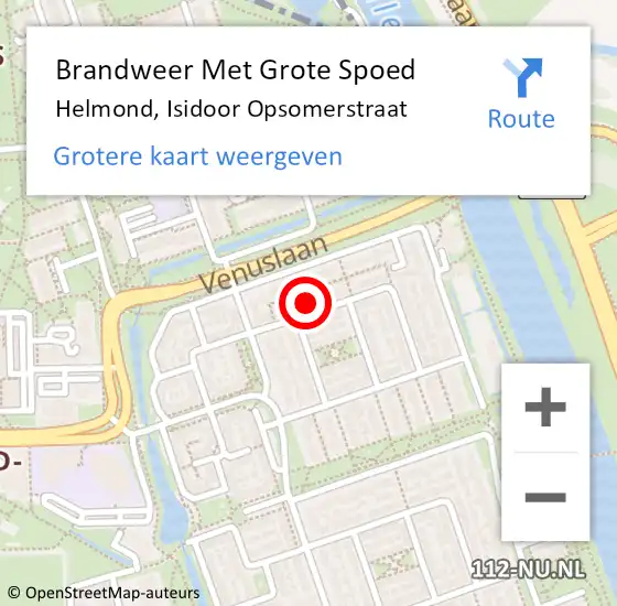 Locatie op kaart van de 112 melding: Brandweer Met Grote Spoed Naar Helmond, Isidoor Opsomerstraat op 24 februari 2023 00:42