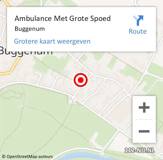 Locatie op kaart van de 112 melding: Ambulance Met Grote Spoed Naar Buggenum op 24 februari 2023 05:57