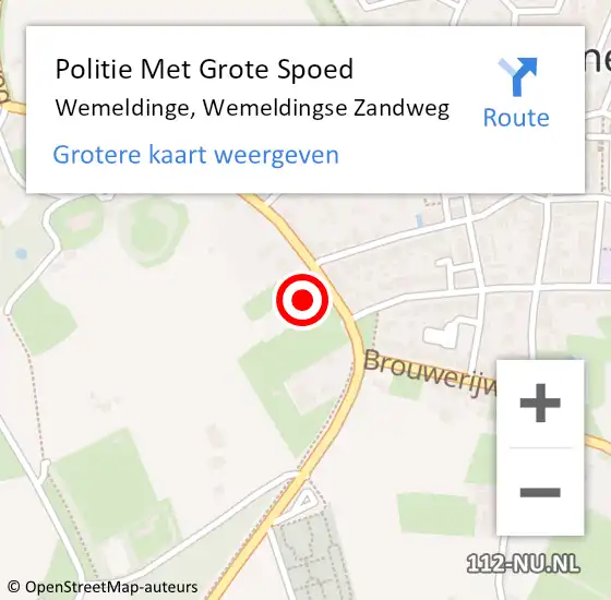 Locatie op kaart van de 112 melding: Politie Met Grote Spoed Naar Wemeldinge, Wemeldingse Zandweg op 24 februari 2023 12:06