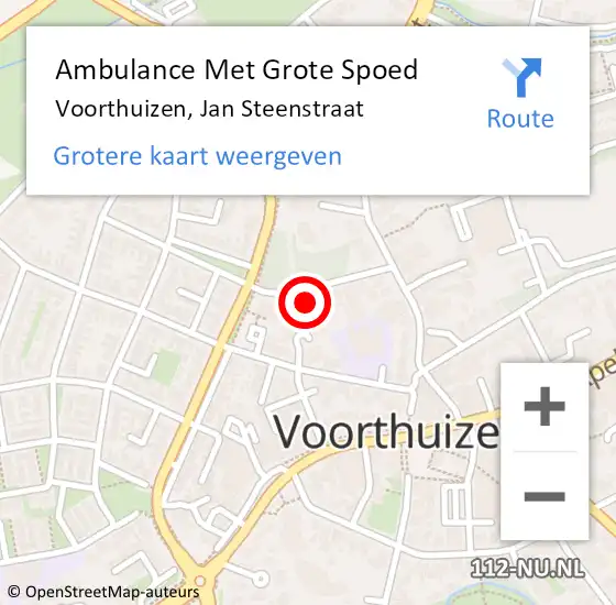 Locatie op kaart van de 112 melding: Ambulance Met Grote Spoed Naar Voorthuizen, Jan Steenstraat op 24 februari 2023 16:21