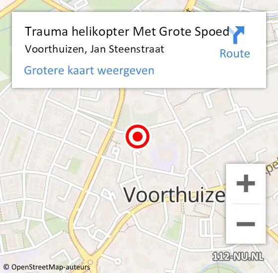 Locatie op kaart van de 112 melding: Trauma helikopter Met Grote Spoed Naar Voorthuizen, Jan Steenstraat op 24 februari 2023 16:23